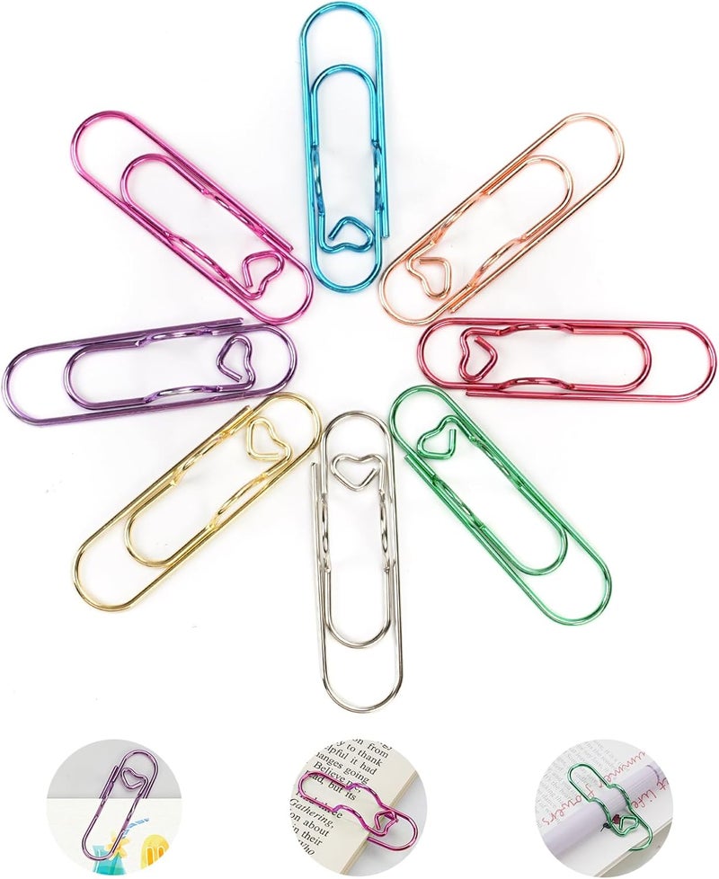Kaileen Paper Clip Pen Holder, Metal Pen Clips for Notebook - 8 Pcs Colorful Pen Clip Holder Planner Accessories, Colorful Cute Pen Clips (Only for Pens with a Thickness of Less Than 0.5 Inches) - Image 1